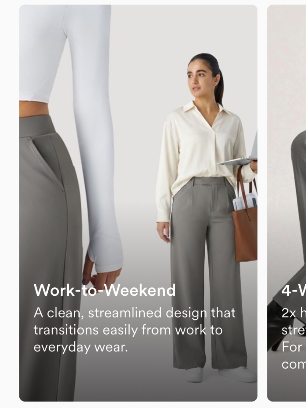 NWT! Halara Flex Daystretch High-Waisted Pocket Straight Leg Work pants - Picture 9 of 12